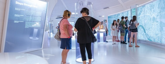 Visitors at the history of medicine section