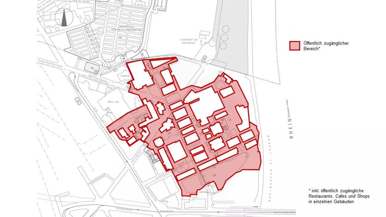 Campus Areal öffentlich zugänglicher Bereiech