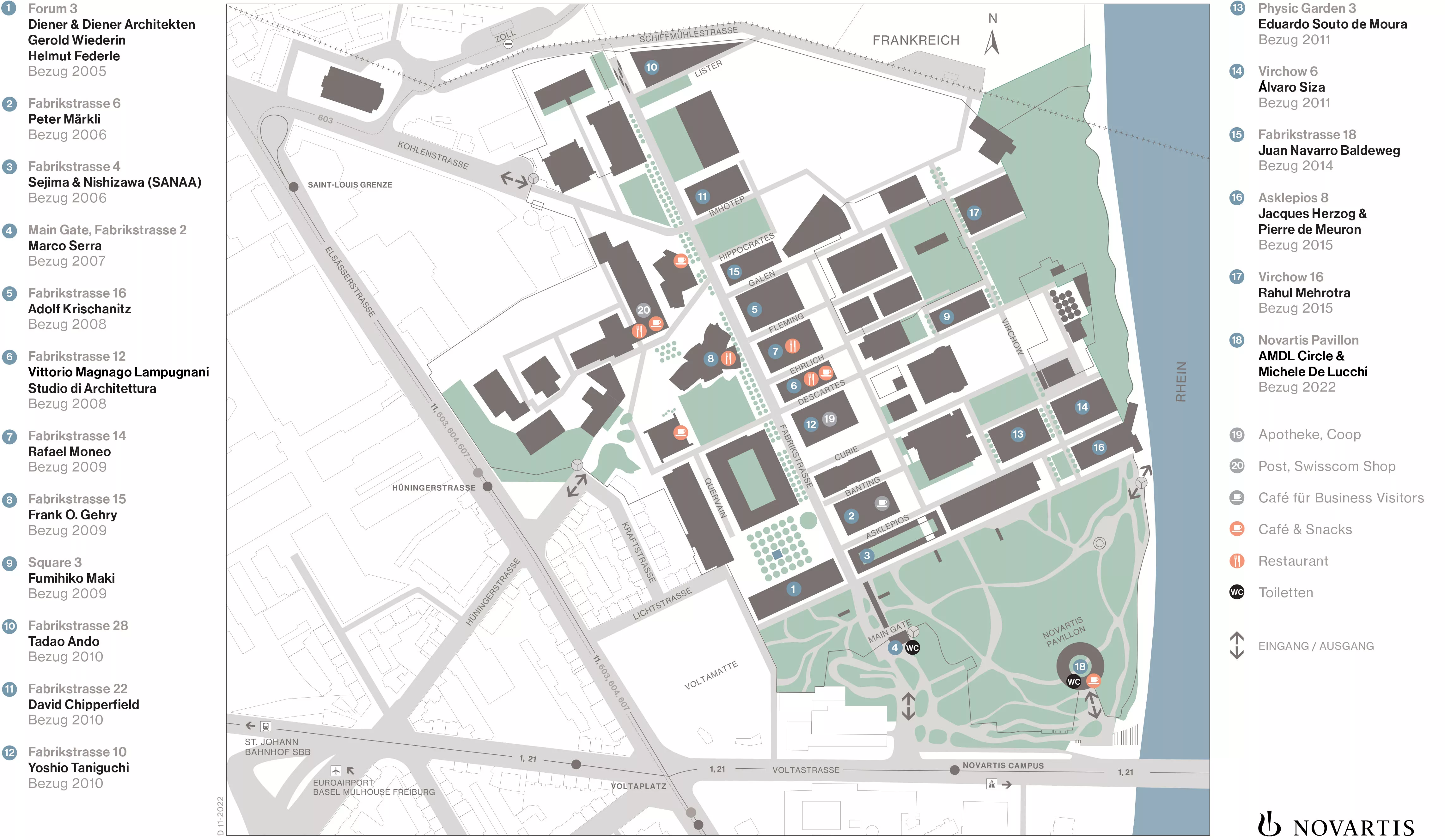 Novartis Campus Basel map