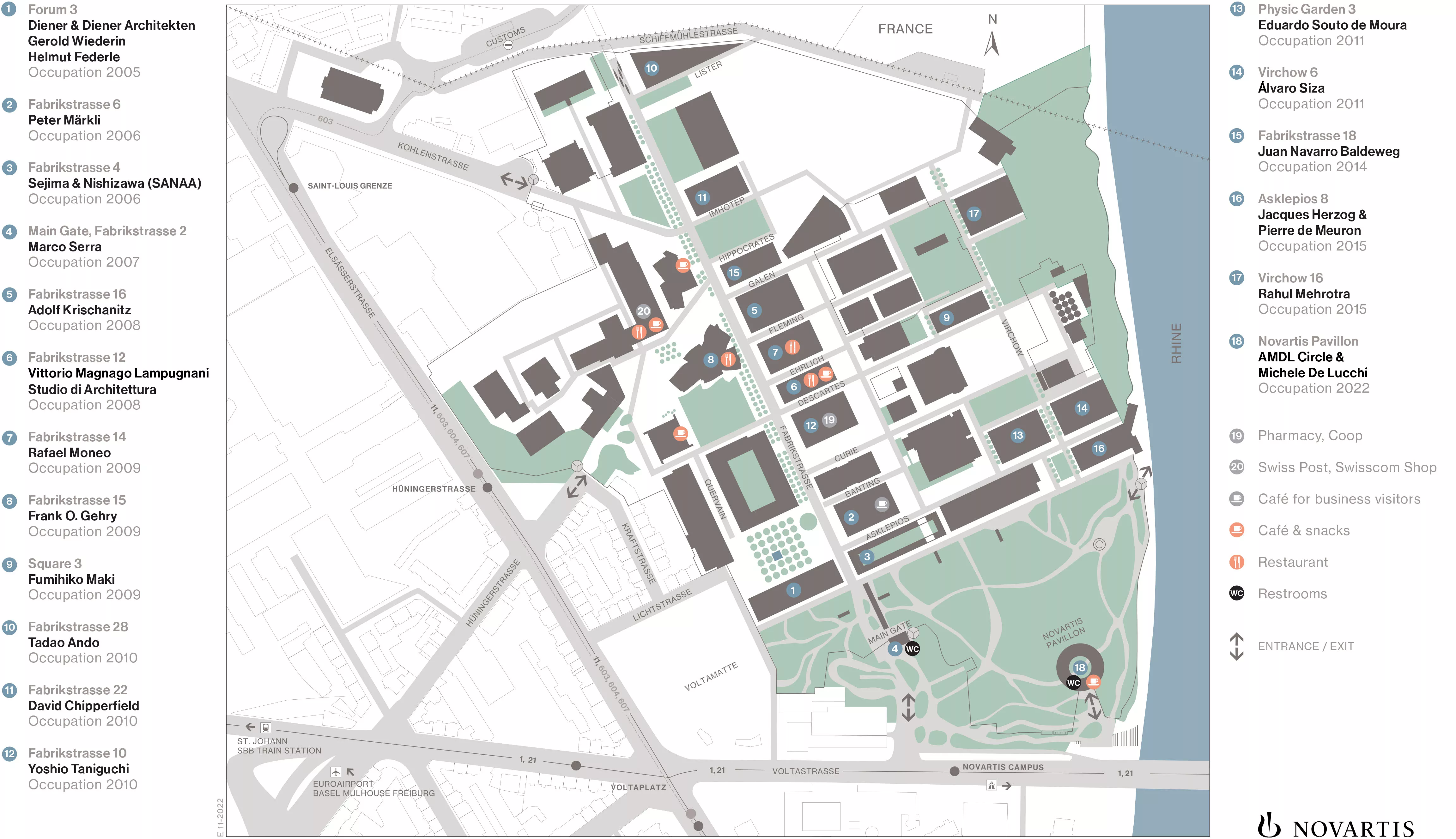 Novartis Campus Basel map
